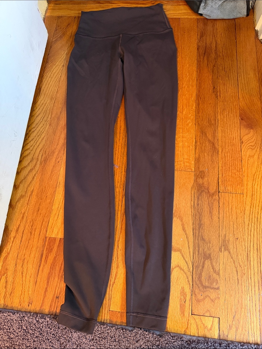 High-Waist dark brown Leggings